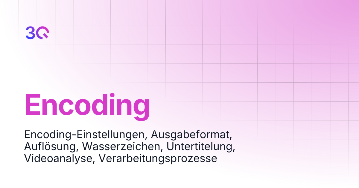 Encoding | Handbuch 3Q SDN